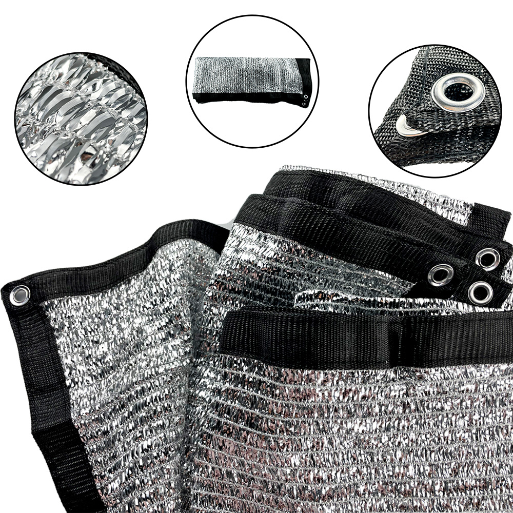 Pânză de argint UV din aluminiu folie din plasă din plasă de plasă de soare net pentru mașini