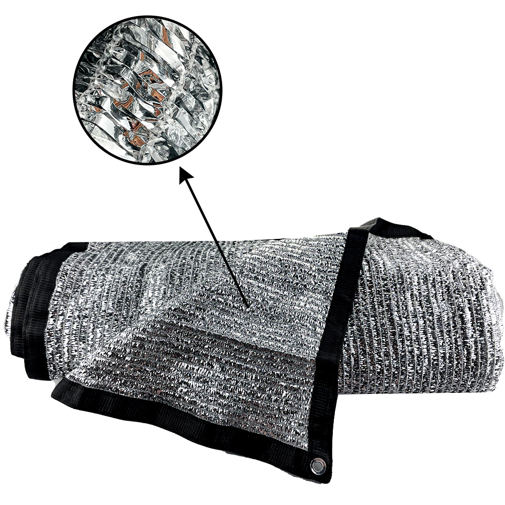Pânză de argint UV din aluminiu folie din plasă din plasă de plasă de soare net pentru mașini