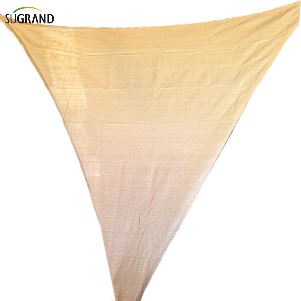 Nou Virgin HDPE anti UV Sun Shade Sail Triangle în aer liber