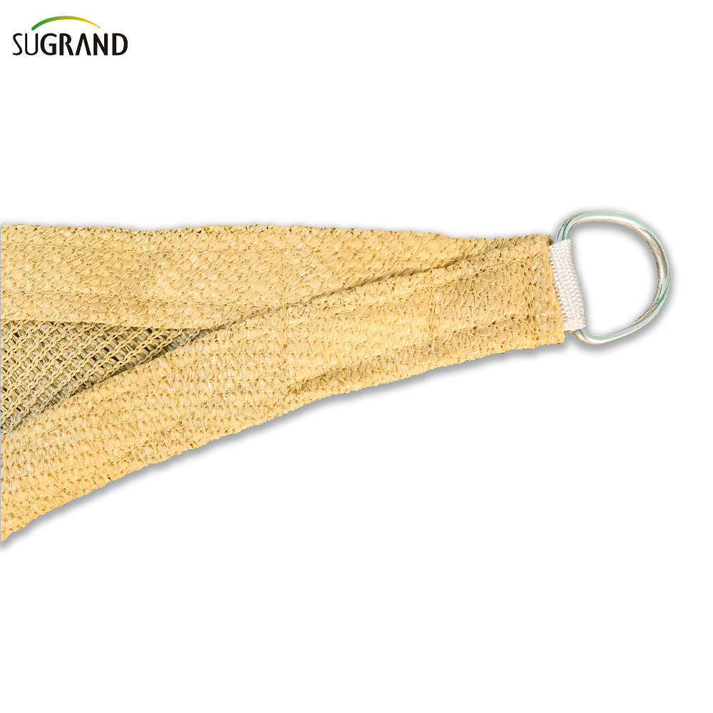 Nou Virgin HDPE anti UV Sun Shade Sail Triangle în aer liber